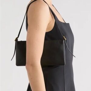 Madewell mini sculptural bag in soft black leather